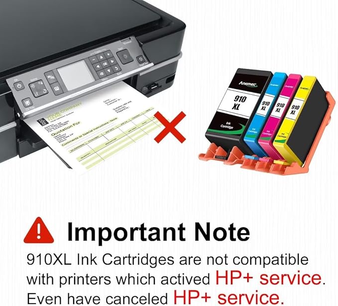 910XL Ink Cartridges Combo Pack Replacement for HP Ink 910 XL Compatible with OfficeJet Pro 8020 8025 8028 8035 8030 8010 8015 8018 8022 Printer, 4 Pack-DeskLoop Office