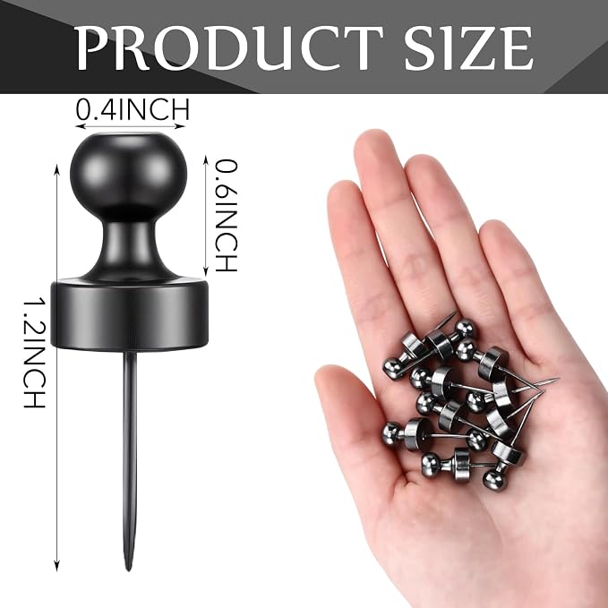 Watersay 50 Pcs Double Headed Picture Hanging Nails Long Push Pins - Image 2