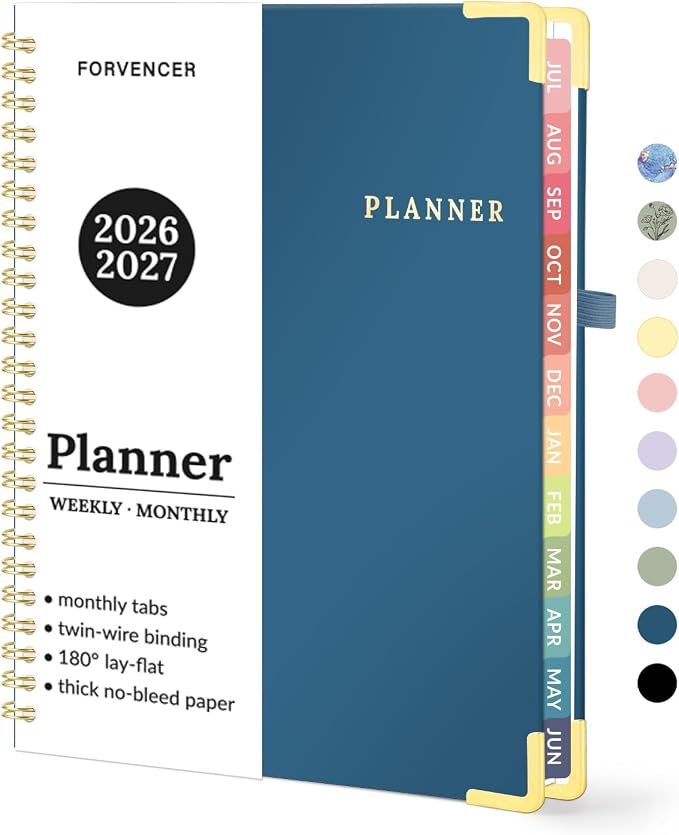 Forvencer Academic Planner 2026-2027, July 2026-June 2027 Weekly & Monthly by Forvencer