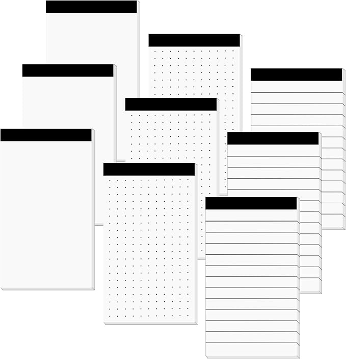 amassan 9 Pack 2.4 X 4 Inch Note Pad, Small Notepads by AMASSAN