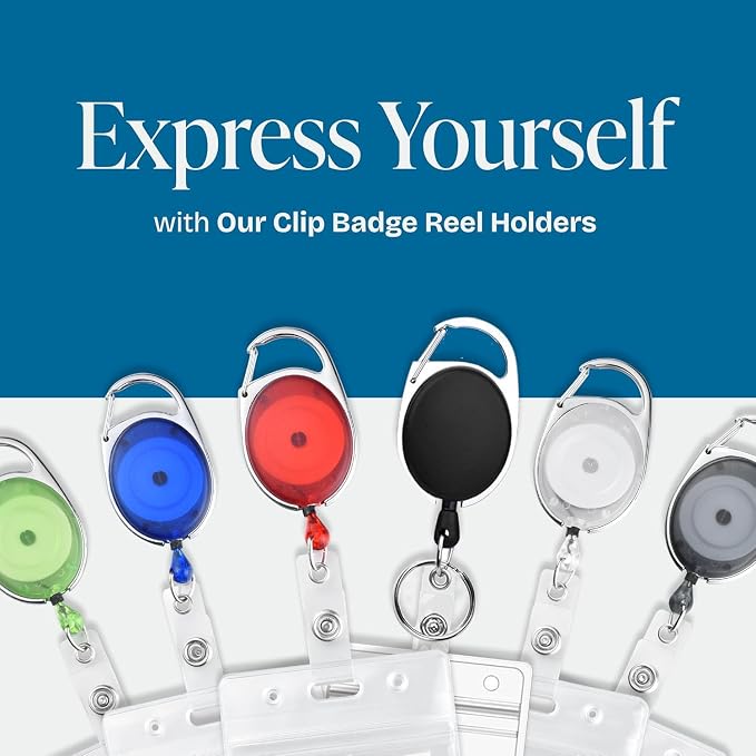 5 Pack Id Badge Holder with Clip – Transparent White Badge Reels with Id - Image 7