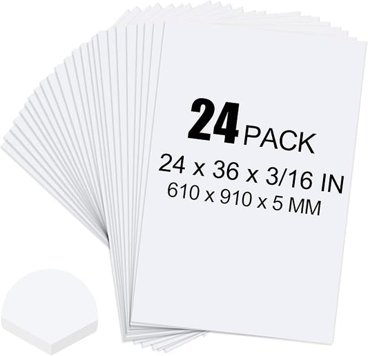 ToLanbbt 24 Pack White Foam Board, Displaying by ToLanbbt