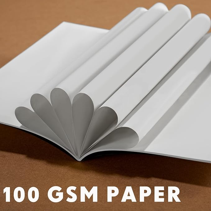 100 Pcs Kraft Notebook Journals 5.5 Inch x 8.3 Inch A5 Softcover Notebooks Bulk for Writing Sketch Office Notepad with 60 Pages 30 Sheets (Multicolor,Lined)(Black,Unlined)-DeskLoop Office