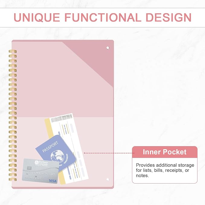 Daily Planner Undated, To-Do List Notebook, 80 Pages | Spiral Appointment - Image 4