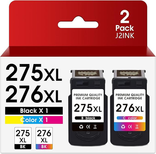275 276 for Printer Ink Canon 275 and 276 PG-275XL CL-276XL PG 275 CL 276 Combo Pack for Canon 275 and 276 Ink Cartridges for Canon PIXMA TS3500 TS3522 TR4720 TR4700 TR4722 TS3720-DeskLoop Office
