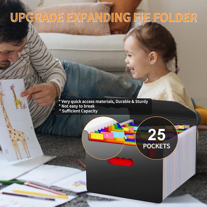 25 Pockets Accordion File Organizer - Image 4
