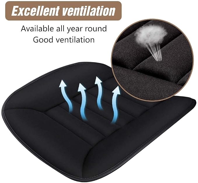 MYFAMIREA 2PCS Car Seat Cushion Pad 1.2" Thick Comfort Seat Protector - Image 3