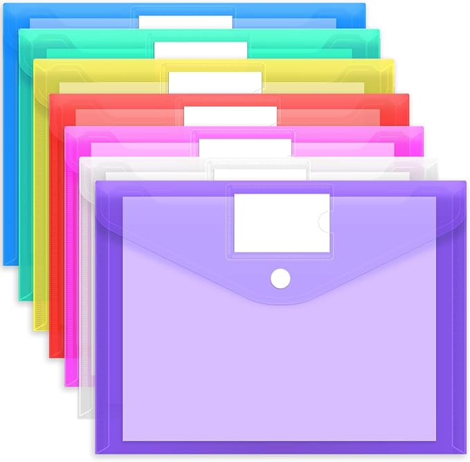 EOOUT 7pcs Plastic Envelopes Poly Envelopes, A4 Size by EOOUT