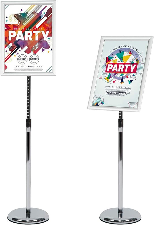 VAIIGO Pedestal Poster Stand, Adjustable Aluminum 11 x 17 Floor Standing Holder by VAIIGO