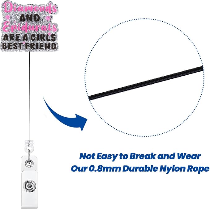 Funny Doctor Nurse Badge Reel | Retractable ID Card Labor and Delivery Badge - Image 5