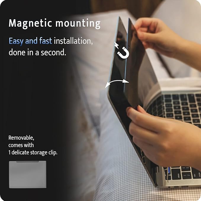 Peslv Magnetic Privacy Screen for MacBook Pro 15 Inch, Removable Anti Blue - Image 3