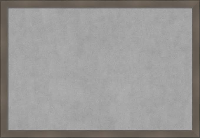 Amanti Art Grey Framed Magnetic Board 26x38 Large Vision Board by AmantiArt