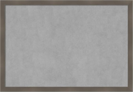 Amanti Art Grey Framed Magnetic Board 26x38 Large Vision Board by AmantiArt
