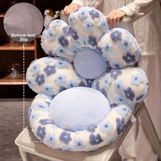 Flower Chair Cushion with Backrest Comfortable Office Chair Pad Student - Image 5