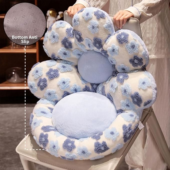 Flower Chair Cushion with Backrest Comfortable Office Chair Pad Student - Image 5