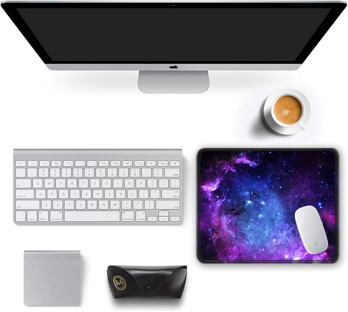 Auhoahsil Mouse Pad, 12 x 10 in Galaxy Theme Computer Mouse Pad - Image 3