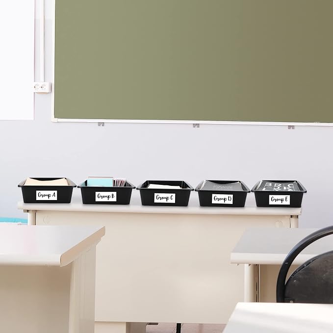 Qunclay 10 Pcs Flat Storage Tray Organizer Bin Letter Size Paper Trays - Image 6
