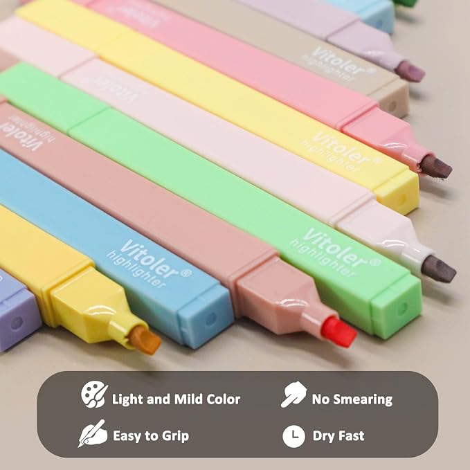 Vitoler 20Pcs Highlighters, Pastel Highlighters Set, Chisel Tip Bible - Image 4