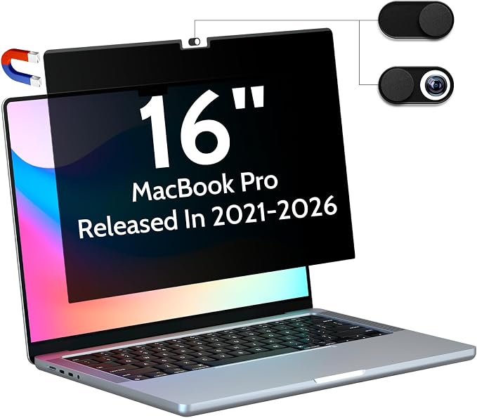 Peslv Magnetic Privacy Screen for MacBook Pro 16 Inch, 16inch Removable Matte by peslv