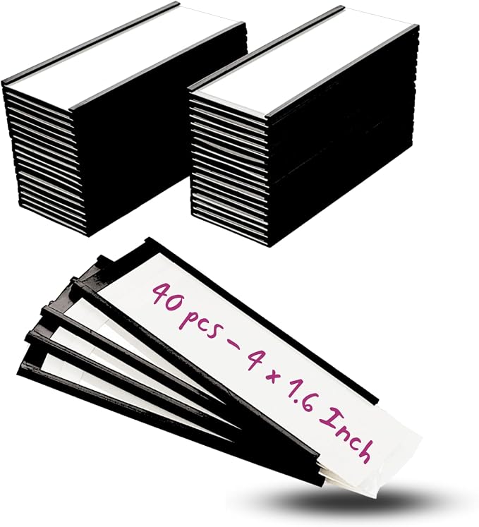 Availey 40 Pack Magnetic 'C' Channel Label Holders by Availey