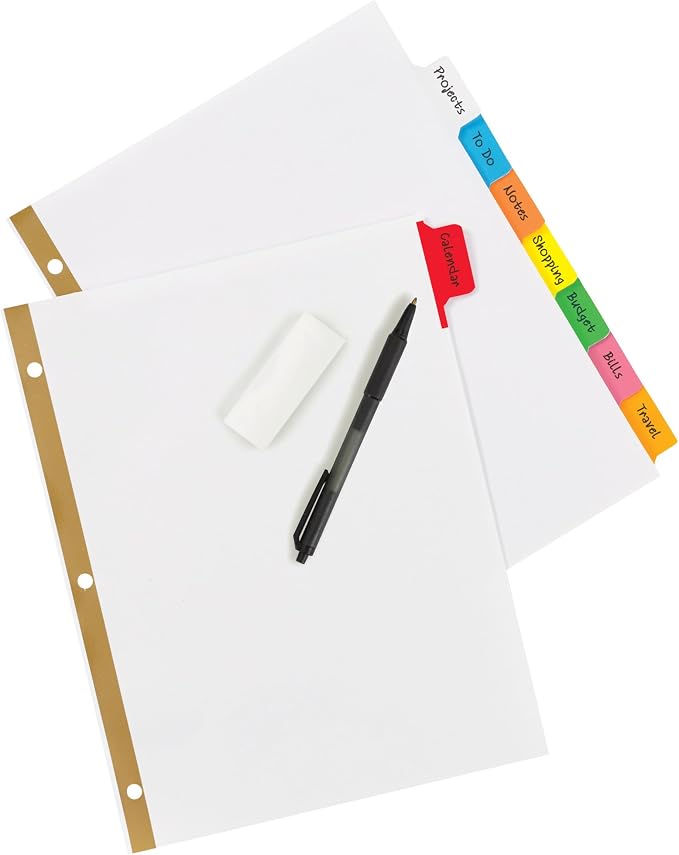 Avery Big Tab Write & Erase 8 Tab Dividers - Image 2