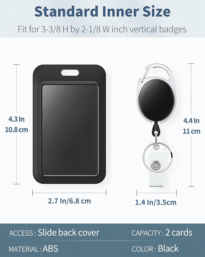 Uniclife 3 Pack Sliding Badge Holders - Image 4