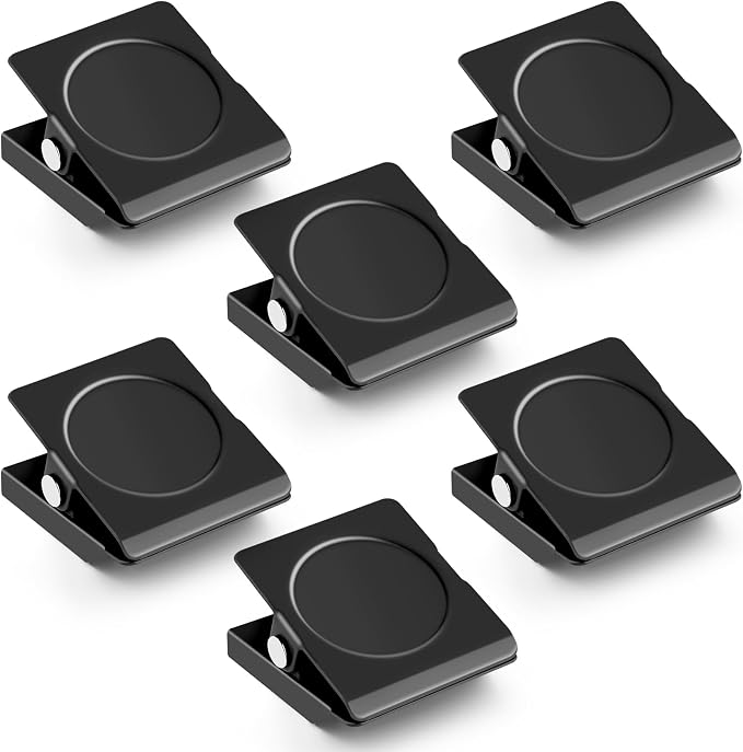 Grtard 6 Pack Magnetic Clips for Refrigerator, 1.2Inch Refrigerator Magnets by Grtard