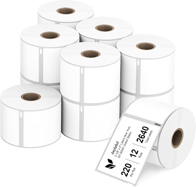 Compatible 2-1/8" x 4" Direct Thermal Labels Replacement by Anylabel