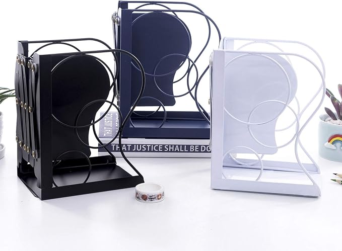Adjustable Bookends Metal Book Ends - Image 4