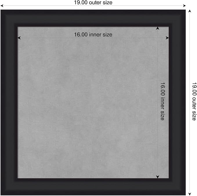 Amanti Art Black Framed Magnetic Board 19x19 Small Vision Board - Image 2