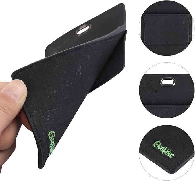 Premium Portuguese Cork Pocket Protector for Men | Multi-Use Pocket Protectors for Shirts and Lab Coats | For Pen, Pencils, Pointers, and More | 2 Pack of Black Pocket Organizer Protectors-DeskLoop Office