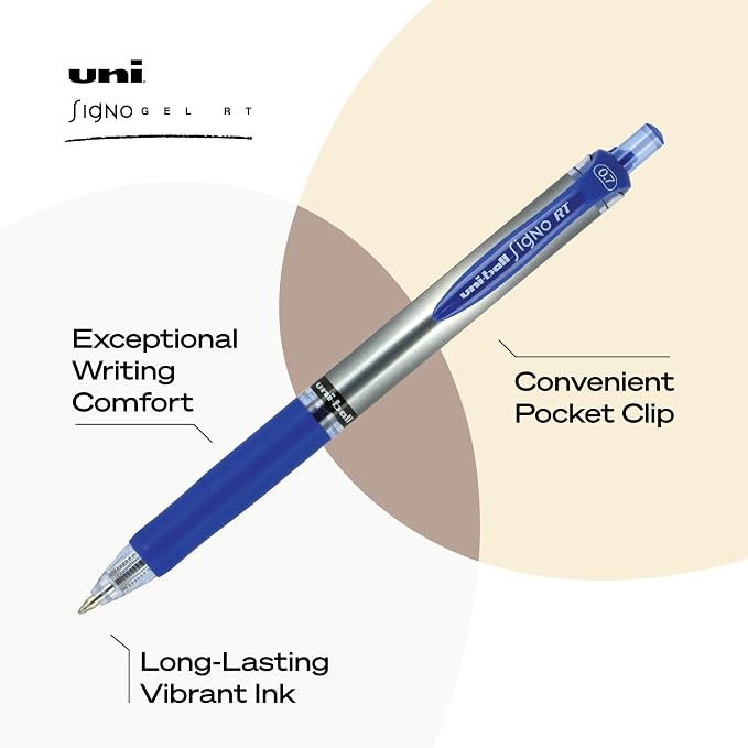 uniball Signo RT Gel Pens, Medium Point, 12 Pack - Image 5