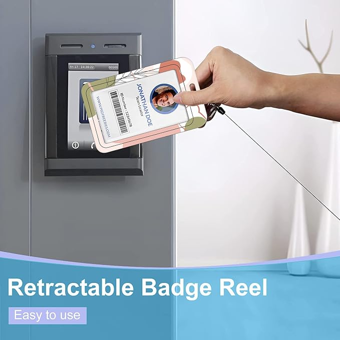 Badge Lanyard and ID Badge Holder, Retractable Badge Reels - Image 4