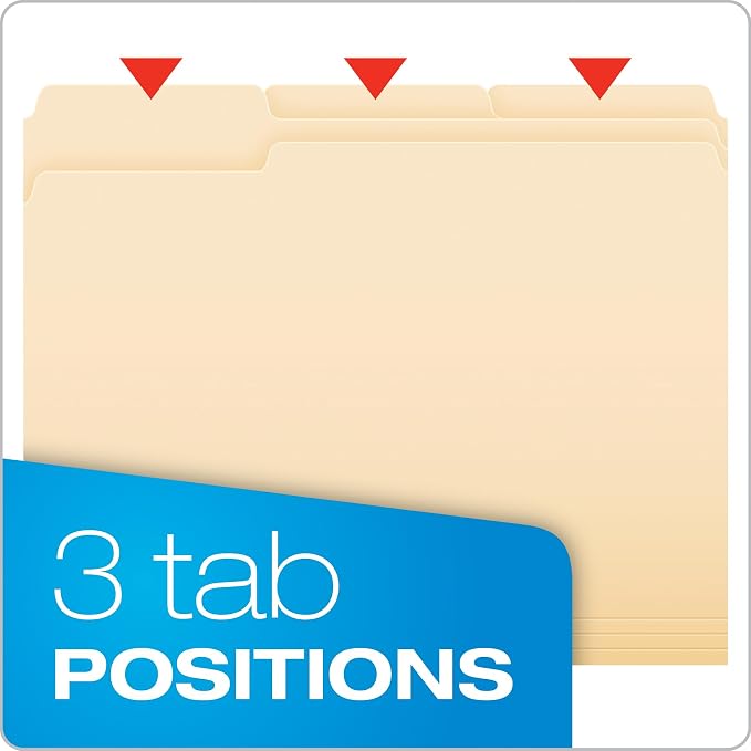 Pendaflex File Folders, 250 Bulk Package, Durable Manila Folders, Letter Size - Image 2
