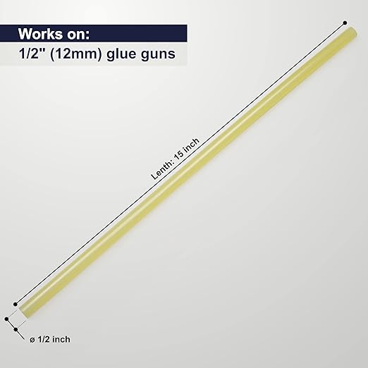 ASA Full Size Hot Glue Sticks for Glue Gun - 7/16" x 15" | High-Strength Hot Gun Sticks Adhesive for Corrugated Materials |Industrial Grade for Packaging & Woodworking | Pack of 375-DeskLoop Office