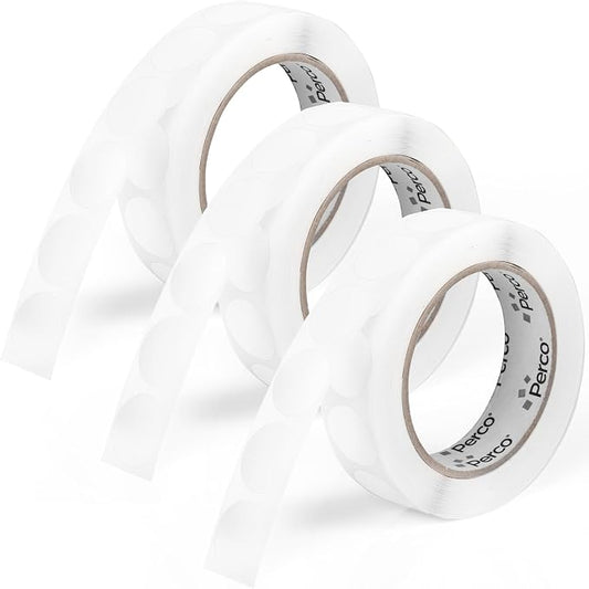 Perco Clear 1-Inch Round Circle Dot Sticker Labels by Perco