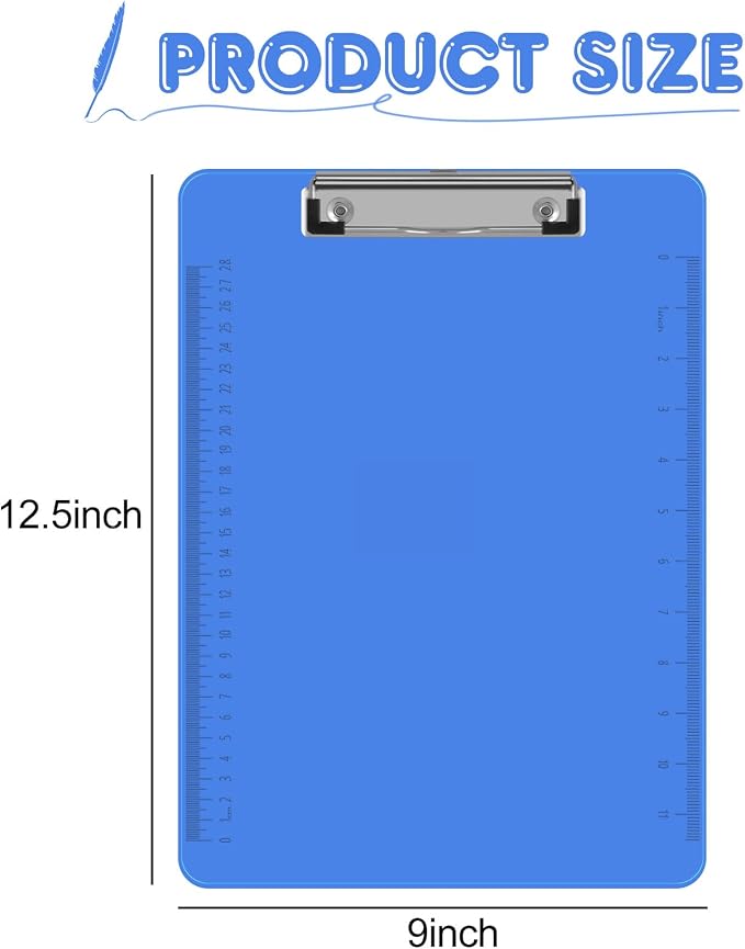 HERKKA 15 Pack Plastic Clipboards, Low Profile, Standard A4 Letter Size - Image 2