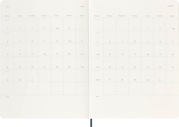 Moleskine 2024 Weekly Planner, Extra Large, Sapphire Blue, Soft Cover - Image 5