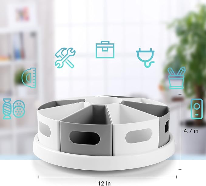 MeCids 360 Rotating Storage Organizer Desk Organizers Pen Holder– 12” Lazy - Image 5