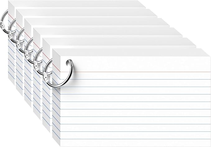 300 Count White Index Cards 3x5 Inch by WAYISUL
