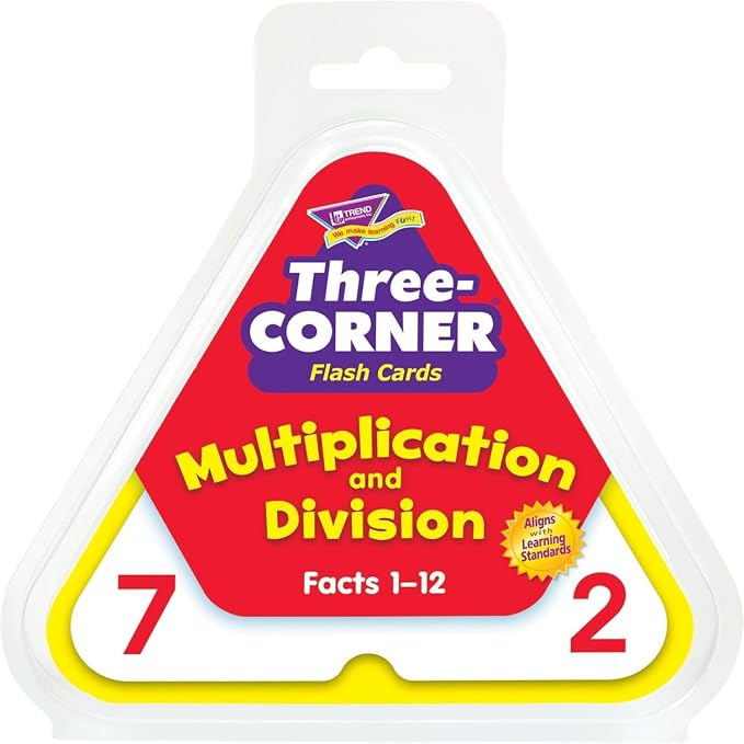 Trend Enterprises: Three-Corner Multiplication and Division Flash Cards by TRENDenterprisesInc