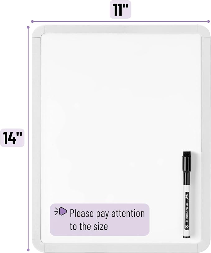 Mr. Pen- Dry Erase Board, 14” x 11”, Small Mini White Board - Image 3