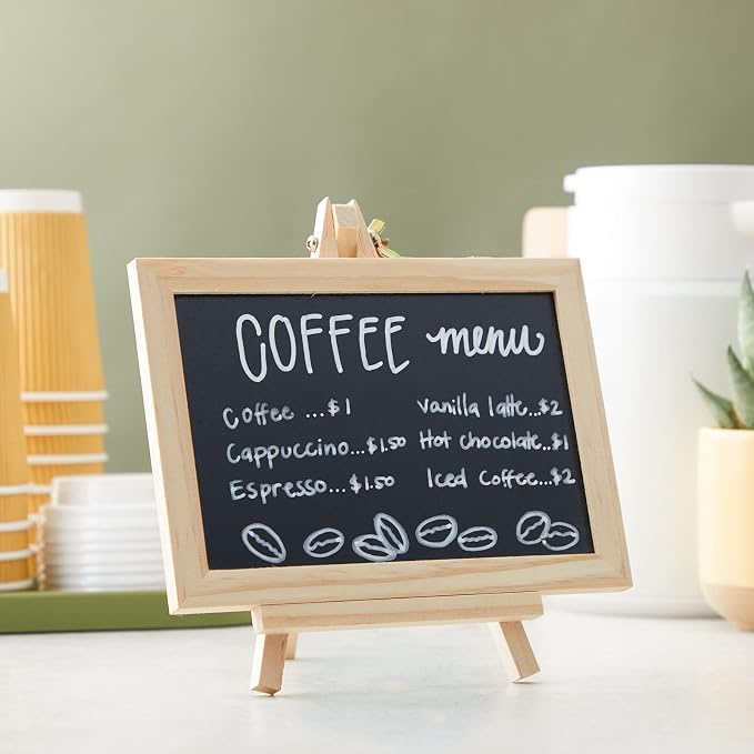 Juvale Wood-Framed Mini Chalkboard Signs - Image 2