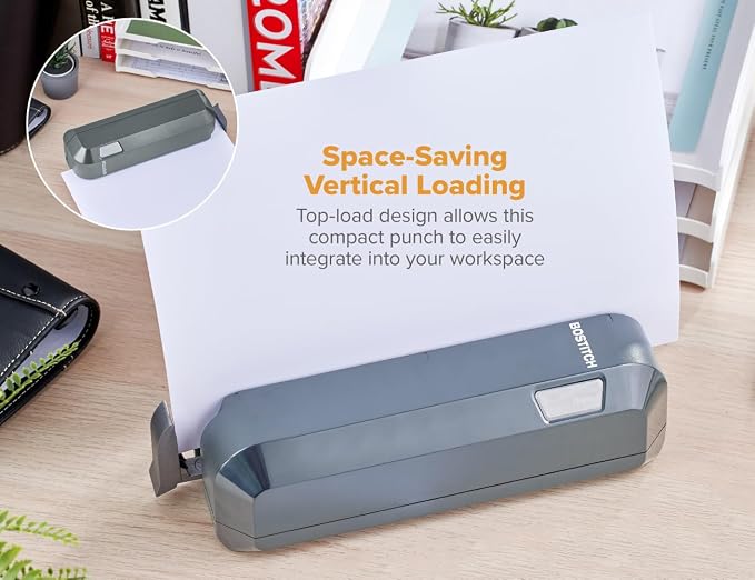 Bostitch Office Electric 3-Hole Punch, Dual Paper Loading, Heavy Duty, Jam-Free - Image 4