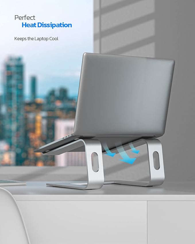 Nulaxy Laptop Stand, Ergonomic Aluminum Laptop Computer Stand, Detachable - Image 3