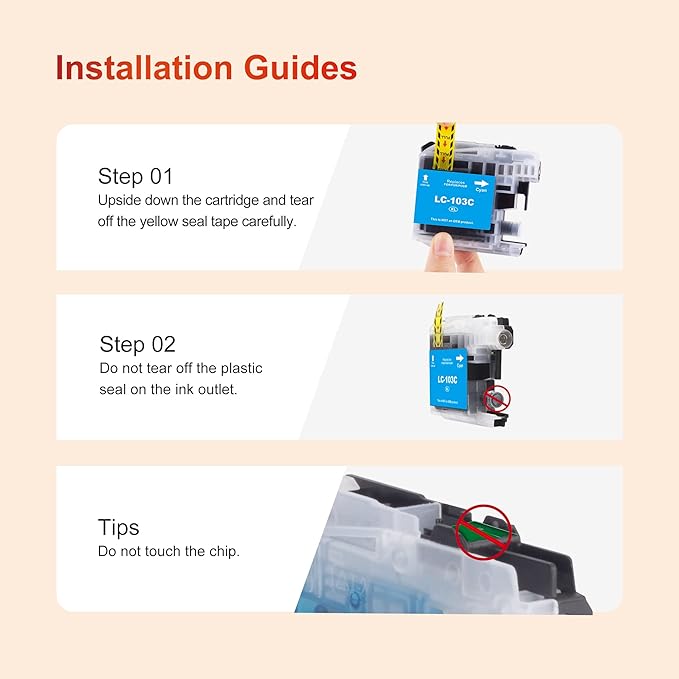 ejet Compatible Ink Cartridge Replacement for Brother LC103XL LC103 XL LC101 LC 101 for MFC-J870DW MFC-J6920DW MFC-J6520DW MFC-J450DW MFC-J470DW Printer (8 Black, 4 Cyan, 4 Magenta, 4 Yellow, 20 Pack)-DeskLoop Office