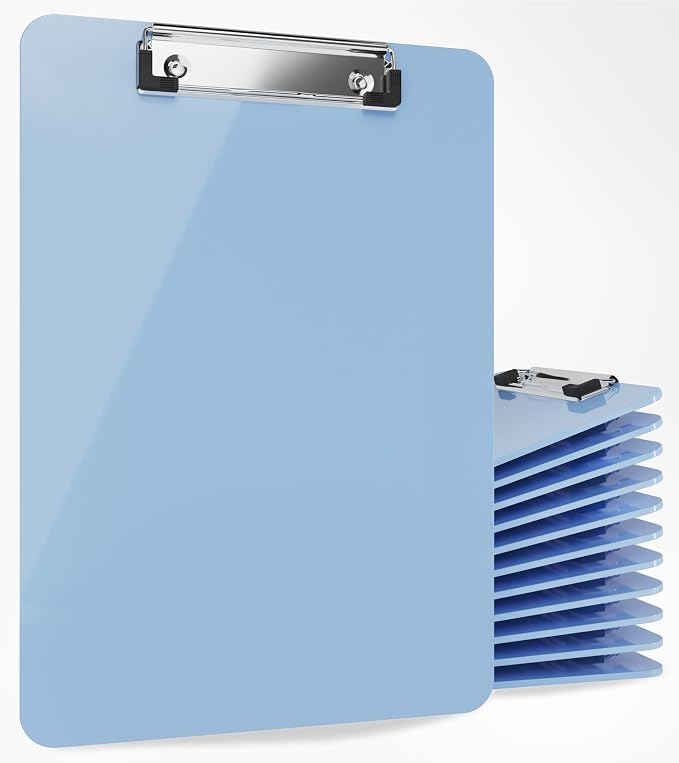 Light Blue Plastic Clipboard by OfficeSolutionsDirect