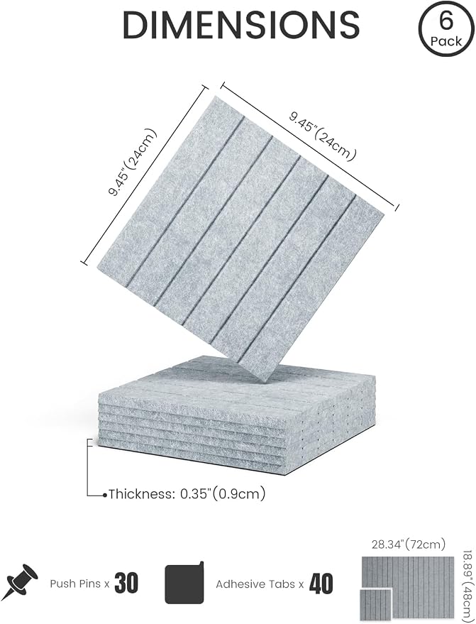 Felt Bulletin Board Tiles -28"x18" - Image 2