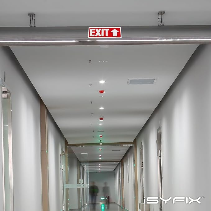 iSYFIX Exit Signs Stickers 12 Pack 12x4 Inch - Image 3