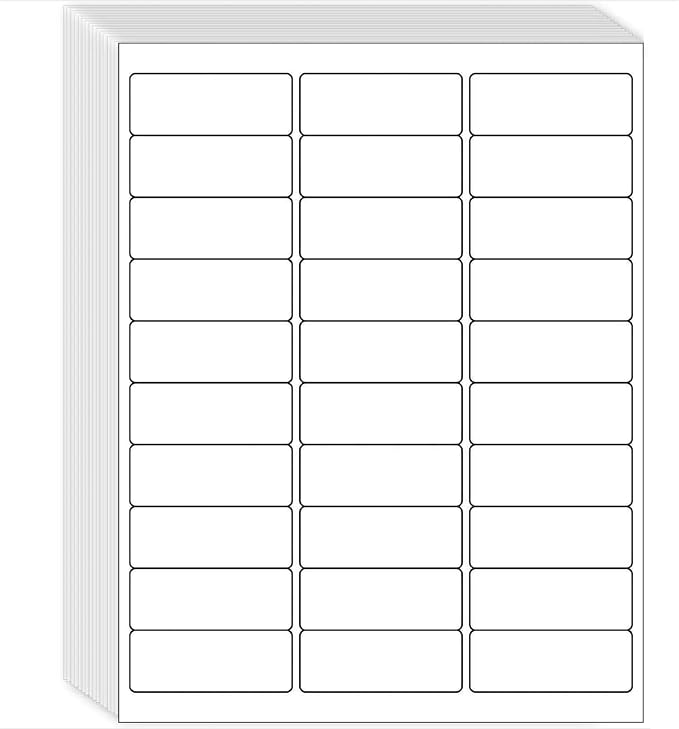 1" x 2-5/8" Shipping Address Labels 30000 Label Stickers Paper by Unknown